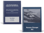 Two spiral-bound guides titled 'The Practical Guide to Diagnoses and Decisions' and 'Nurses Escape Kit' on a white background.